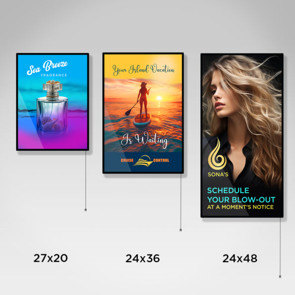 Custom Illuminated LED frame display & Poster