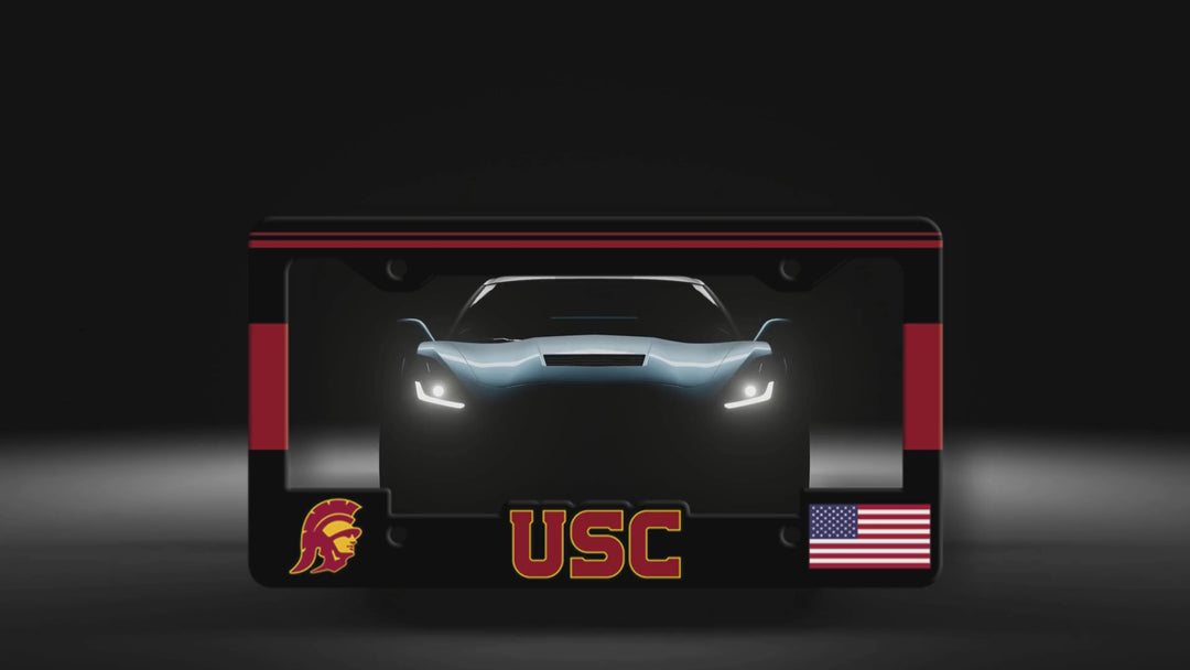 USC License Plate Frame – University of Southern California Car Accessory