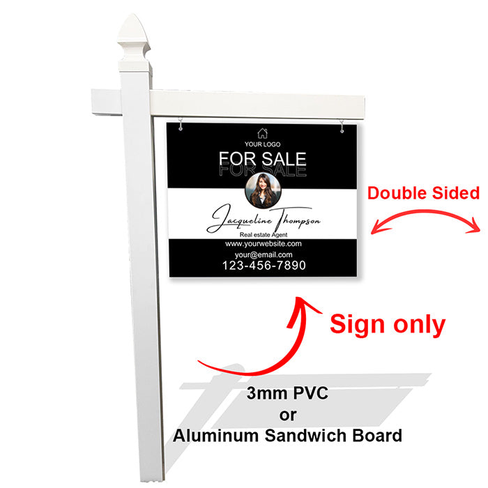 Signature Luxe Real Estate Sign – Durable Aluminum & PVC Options