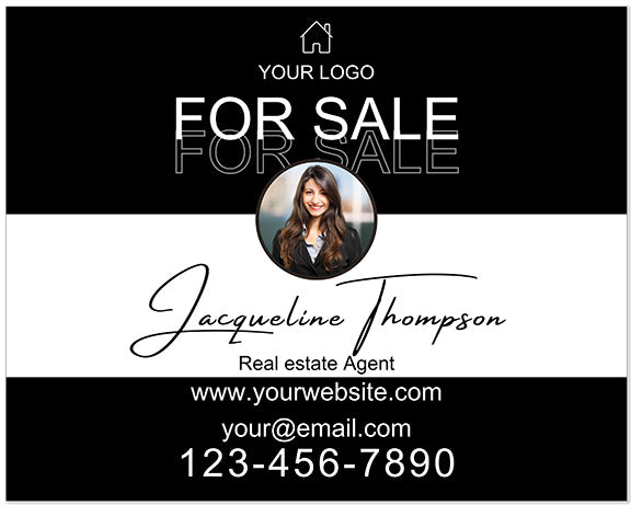 Signature Luxe Real Estate Sign – Durable Aluminum & PVC Options