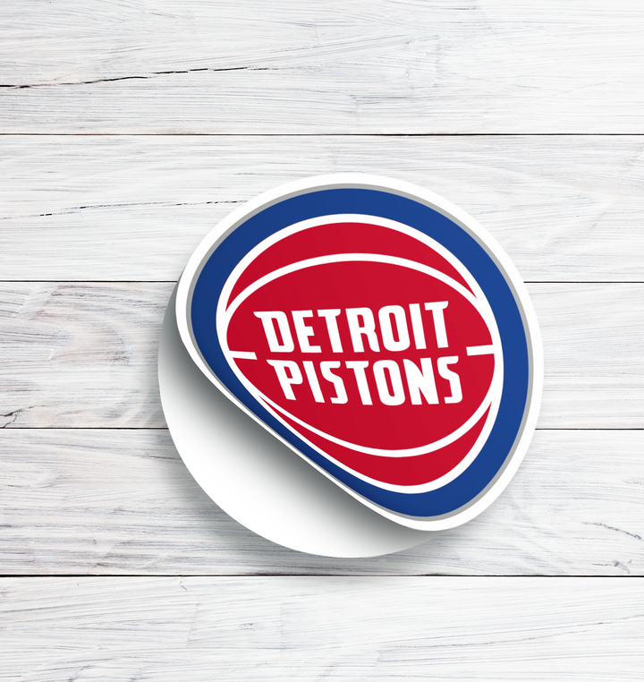 Detroit Pistons Logo Stickers - Waterproof, Holographic, or Glossy Vinyl - Rev Up Your Style! Detroit Pistons Logo Stickers - Rozovy