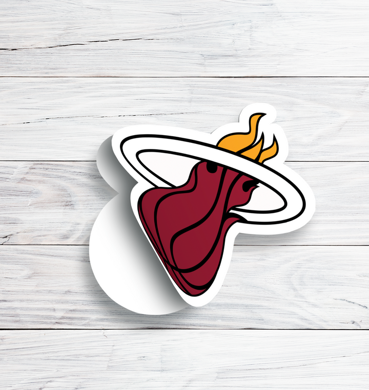 Miami Heat Logo Stickers - Waterproof, Holographic, or Glossy Vinyl - Sizzle in Style! Miami Heat Logo Stickers - Rozovy