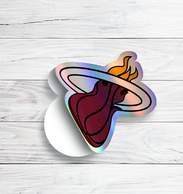 Miami Heat Logo Stickers - Waterproof, Holographic, or Glossy Vinyl - Sizzle in Style! Miami Heat Logo Stickers - Rozovy