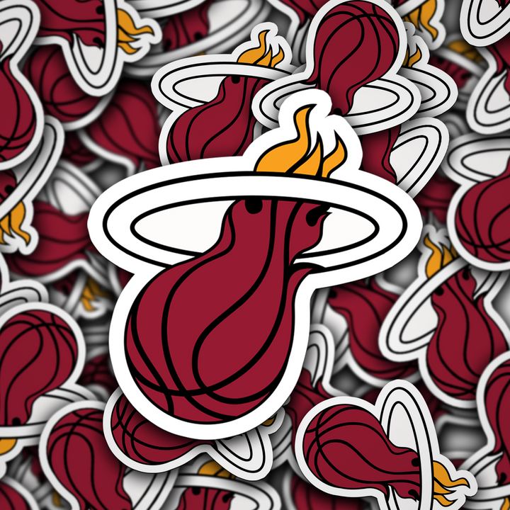 Miami Heat Logo Stickers - Waterproof, Holographic, or Glossy Vinyl - Sizzle in Style! Miami Heat Logo Stickers - Rozovy