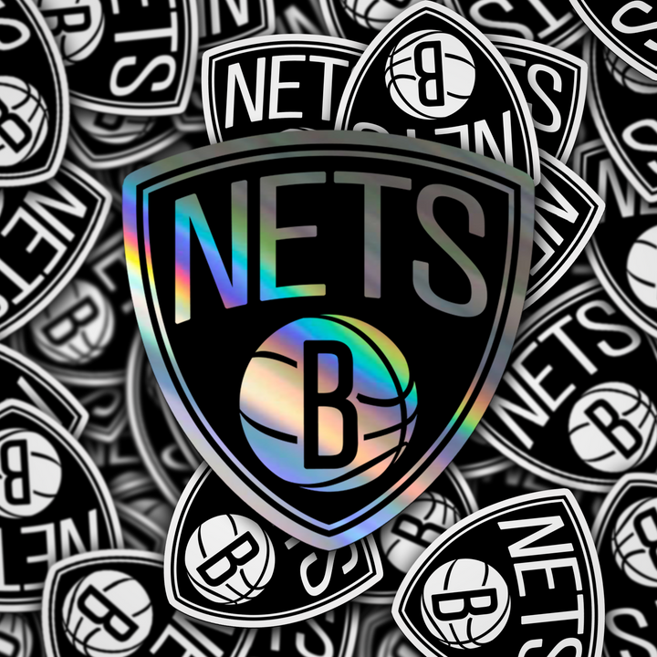 Brooklyn Nets Logo Stickers - Waterproof, Holographic or Glossy Vinyl - Elevate Your Style Courtside! Brooklyn Nets Logo Sticker - Rozovy