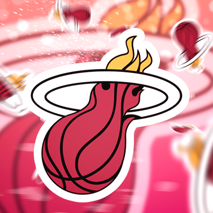 Miami Heat Logo Stickers - Waterproof, Holographic, or Glossy Vinyl - Sizzle in Style! Miami Heat Logo Stickers - Rozovy