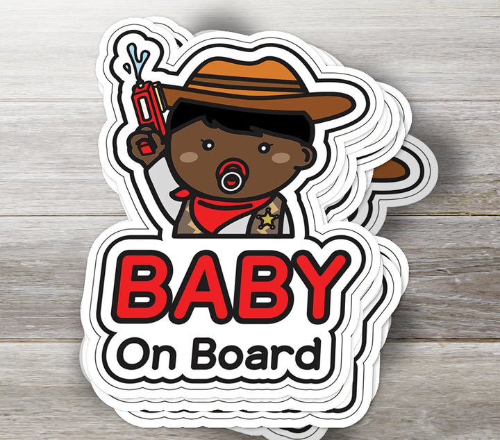 Baby on Board Sticker – Cute Cowboy Baby Decal