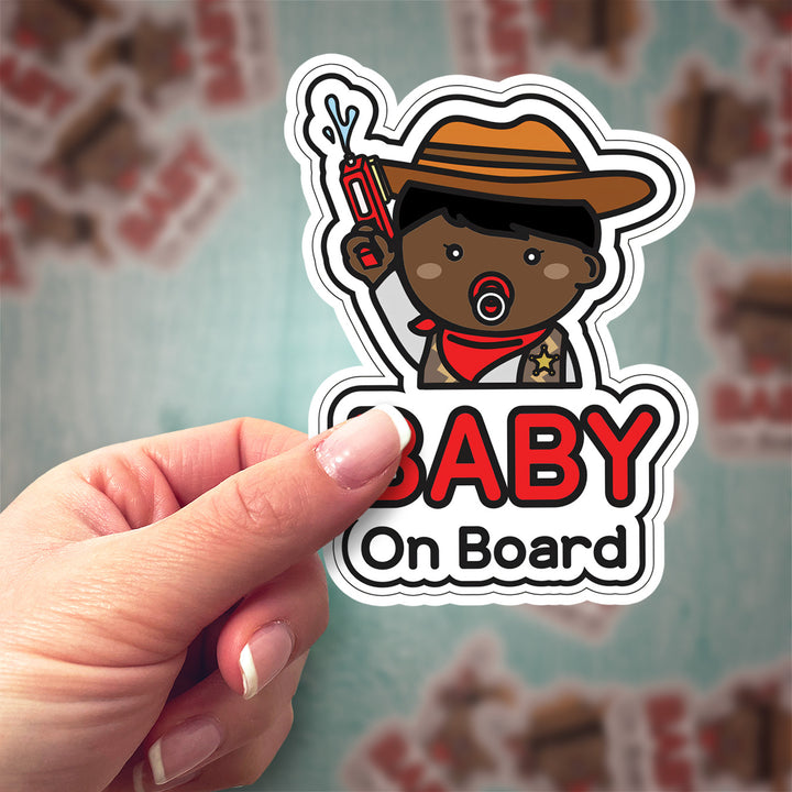 Baby on Board Sticker – Cute Cowboy Baby Decal