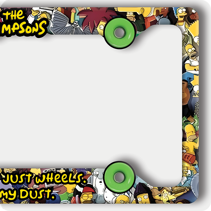 Bart Simpson Skateboard License Plate Frame