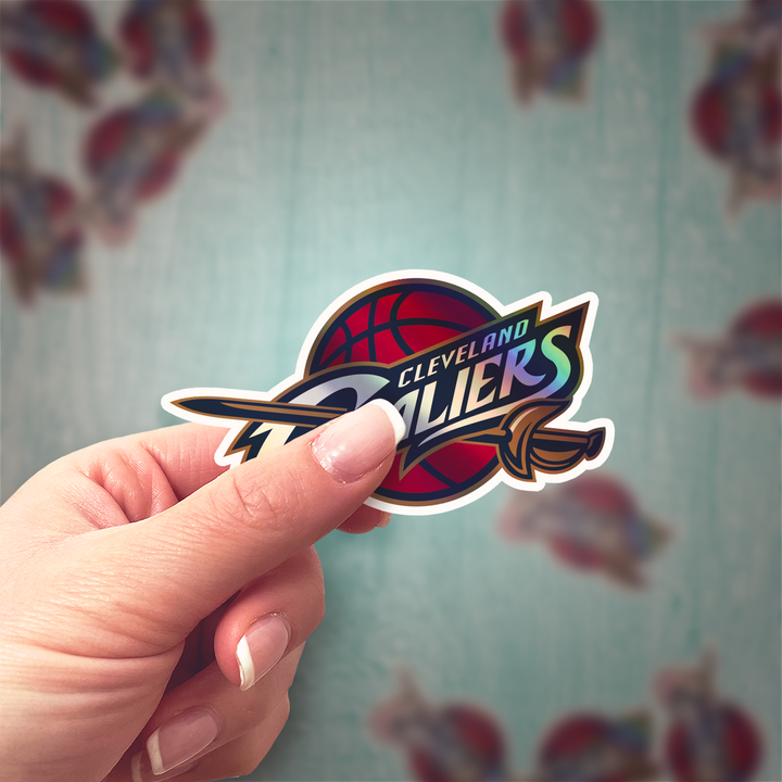 Cleveland Cavaliers 2003/04 - 2009/10 Logo Stickers - Waterproof, Holographic, or Glossy Vinyl - Score with Style! Cleveland Cavaliers Logo Stickers - Rozovy