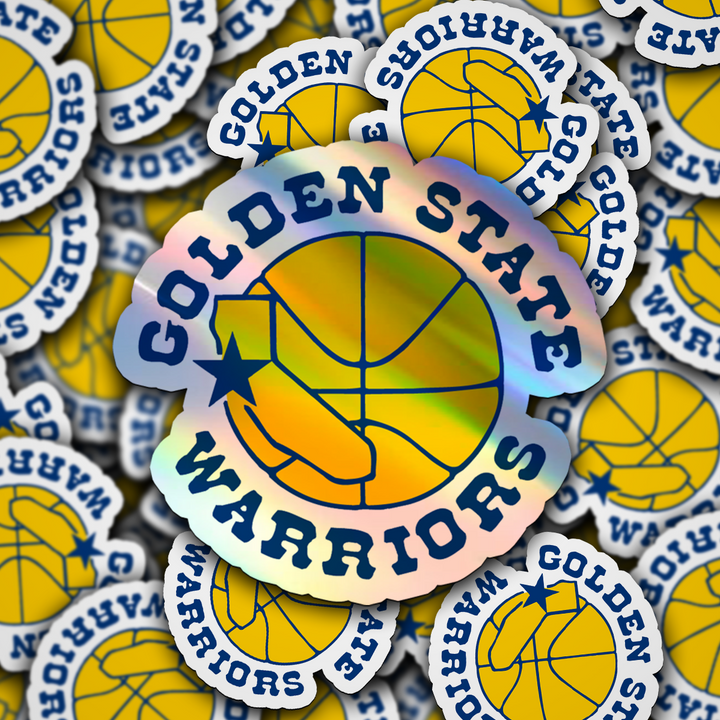 Golden State Warriors 1988/89 - 1996/97 Logo Stickers - Waterproof, Holographic or Glossy Vinyl - Splash Your Style! Stickers - Rozovy