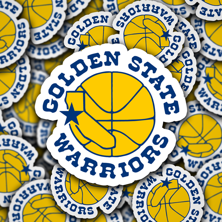 Golden State Warriors 1988/89 - 1996/97 Logo Stickers - Waterproof, Holographic or Glossy Vinyl - Splash Your Style! Stickers - Rozovy