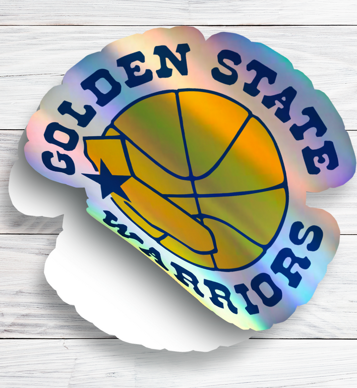 Golden State Warriors 1988/89 - 1996/97 Logo Stickers - Waterproof, Holographic or Glossy Vinyl - Splash Your Style! Stickers - Rozovy