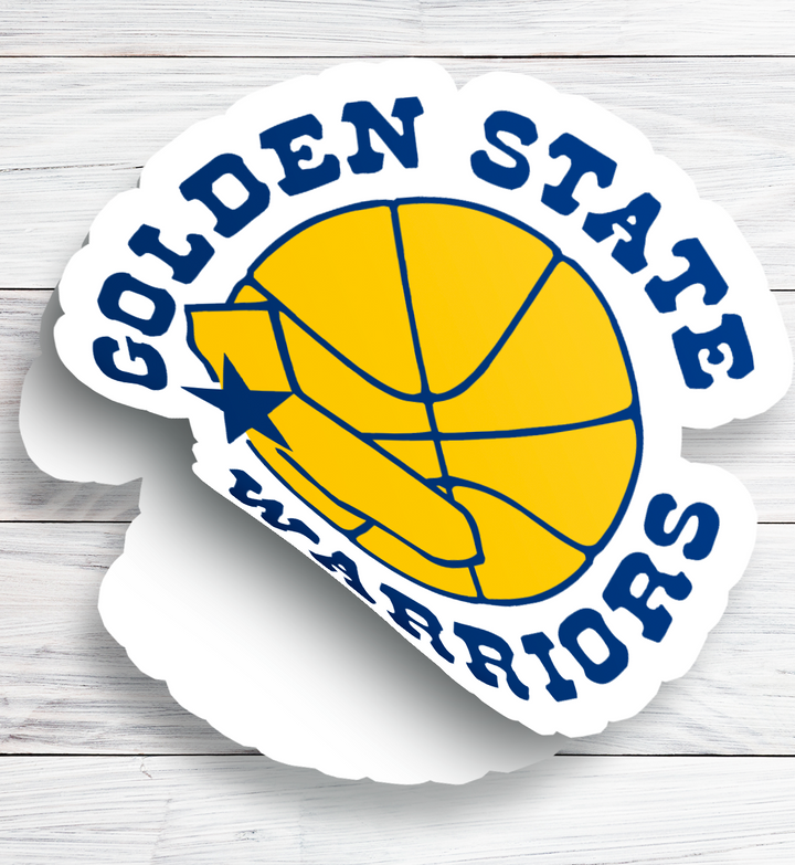 Golden State Warriors 1988/89 - 1996/97 Logo Stickers - Waterproof, Holographic or Glossy Vinyl - Splash Your Style! Stickers - Rozovy