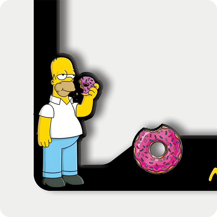 Homer Simpson Donut License Plate Frame