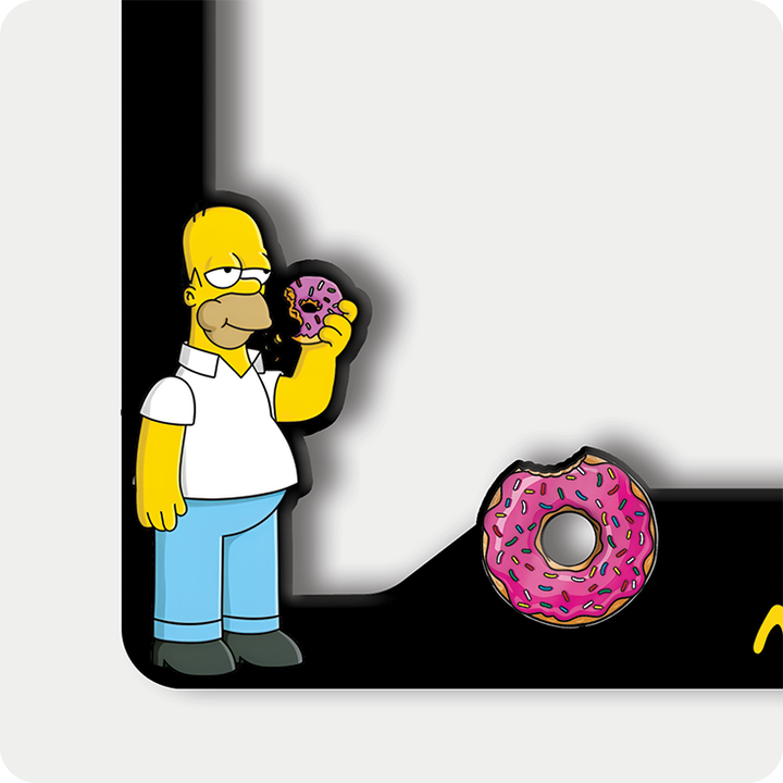 Homer Simpson Donut License Plate Frame