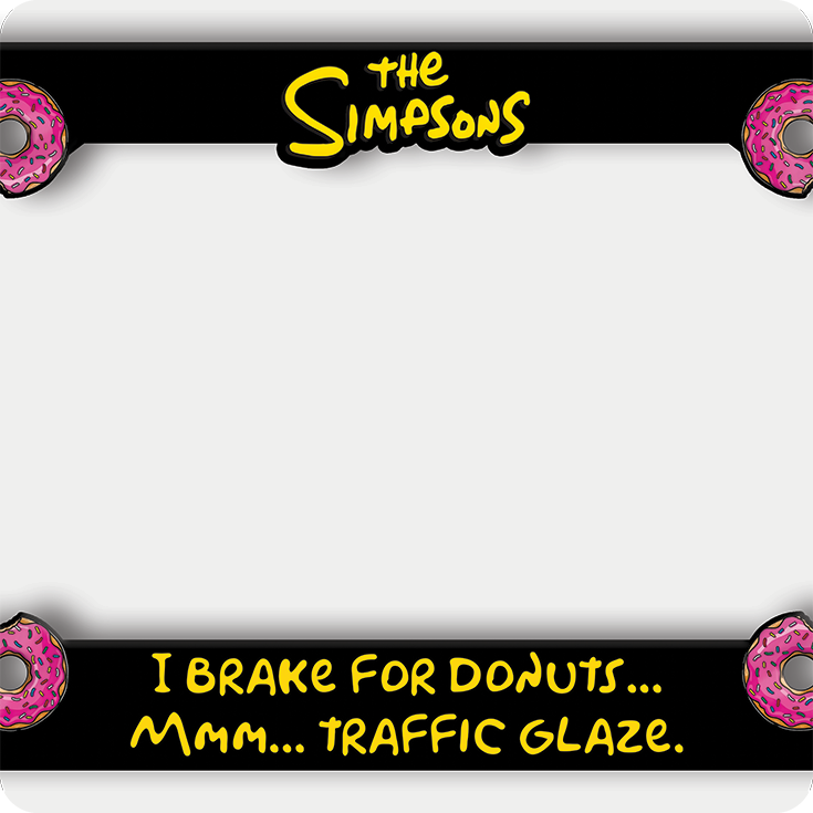 Homer Simpson Donut License Plate Frame