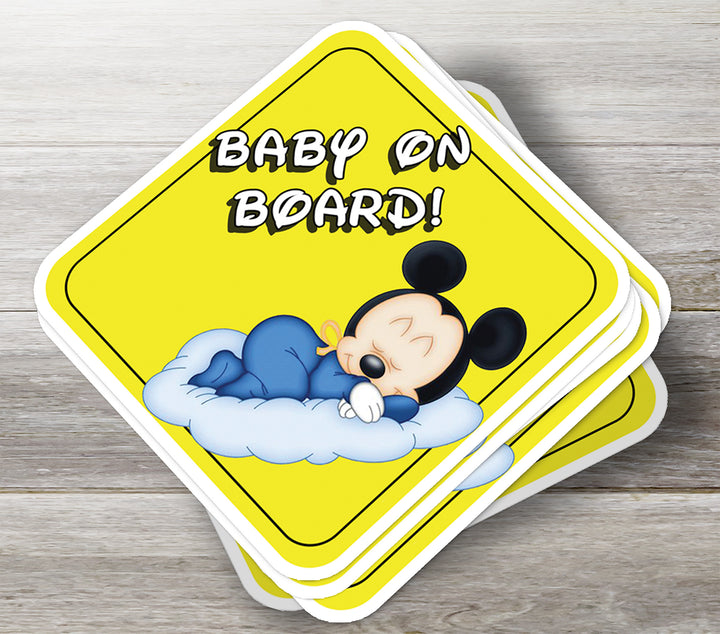 Mickey Mouse - Baby on Board Car Sticker