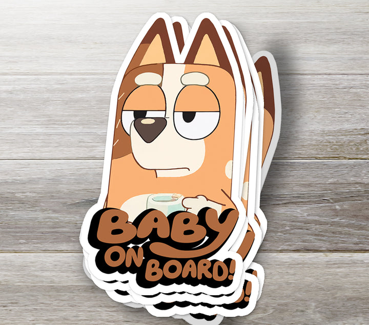 Chillie Heeler "Mum" Baby on Board Car Sticker