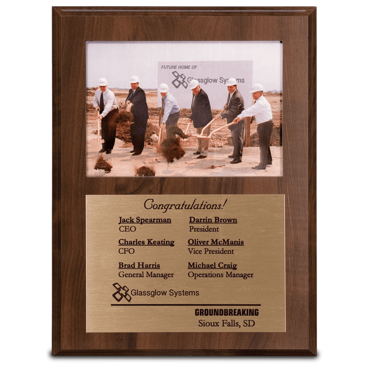 Cherry Finish Slide-In Frame Plaque 9" x 12"