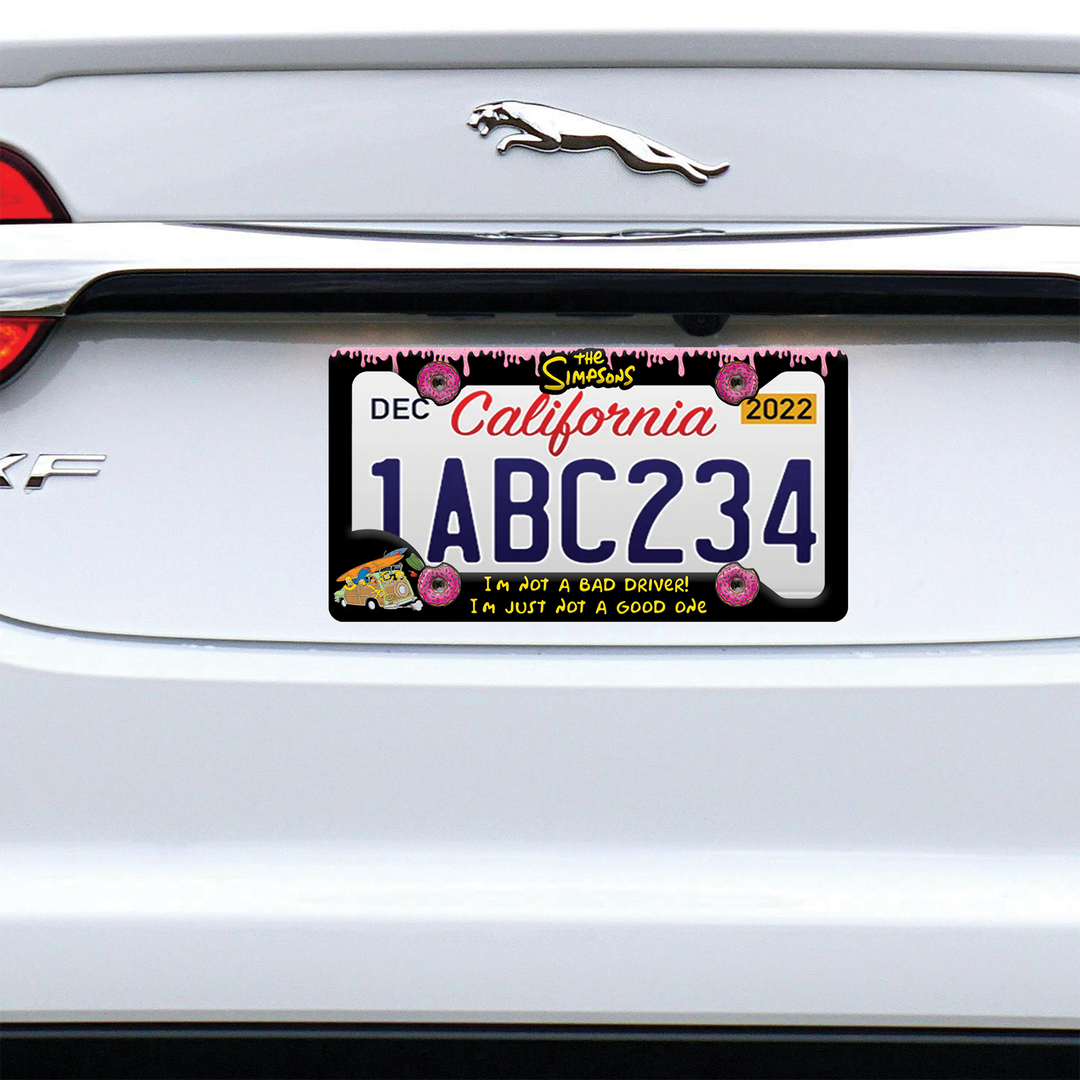 The Simpsons Bad Driver License Plate Frame
