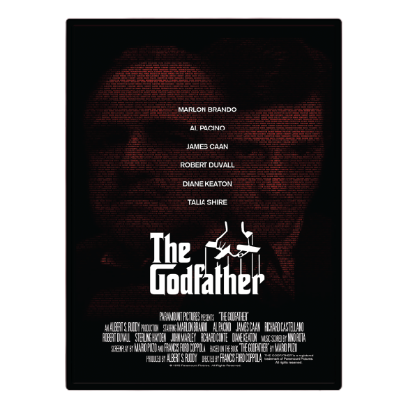 The Godfather (1972) Illuminated LED frame display & Poster