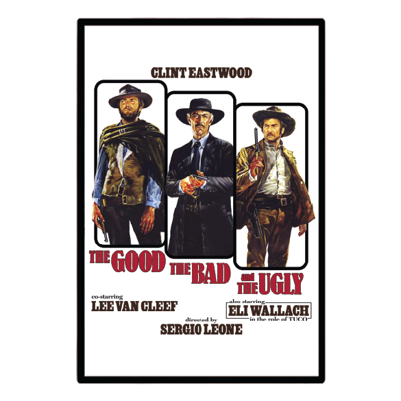 The Good, the Bad and the Ugly (1966) Illuminated LED frame display & Poster