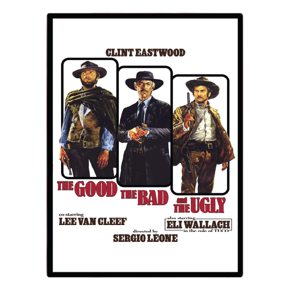 The Good, the Bad and the Ugly (1966) Illuminated LED frame display & Poster
