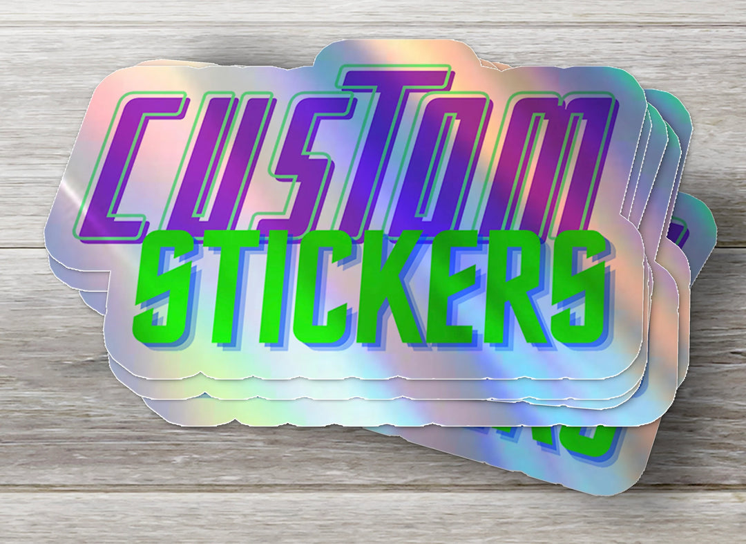Customizable Holographic or Glossy Sticker: Your Image, Your Text, Your Style Customizable Holographic or Glossy Sticker - Rozovy